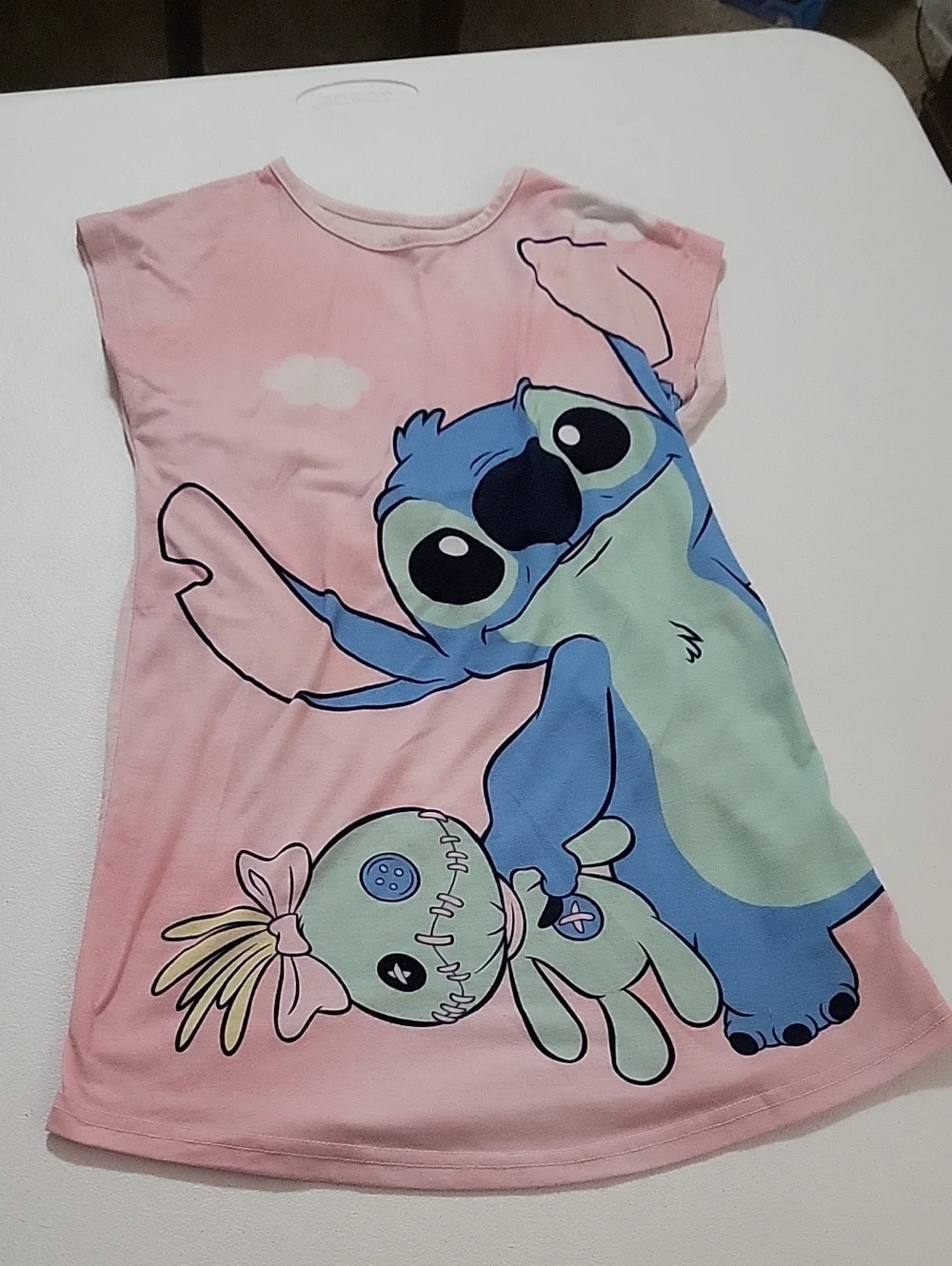 Disney Pink Stitch Logo Tee - Picture 1 of 3